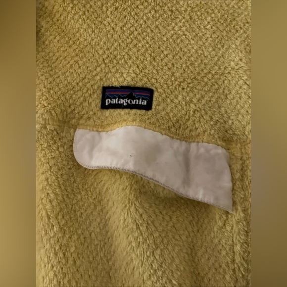 Patagonia Sweater Womens Large Yellow Re Tool Snap Pockets Pullover Outdoor - Picture 3 of 6